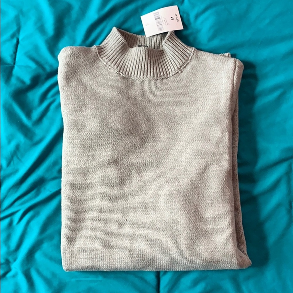 gray mock neck dress